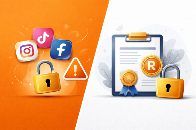 redes sociales no son marca protegida